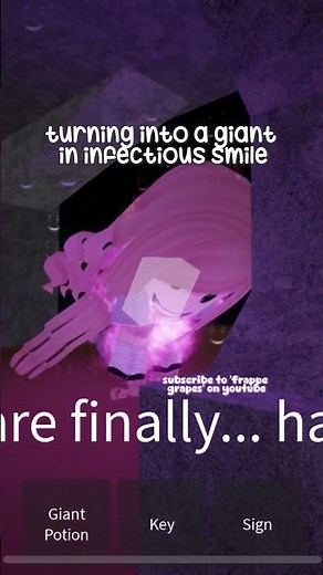 Turning into a giant in Infectious Smile 😳 || #roblox #infectioussmile #giant #youtubeshorts