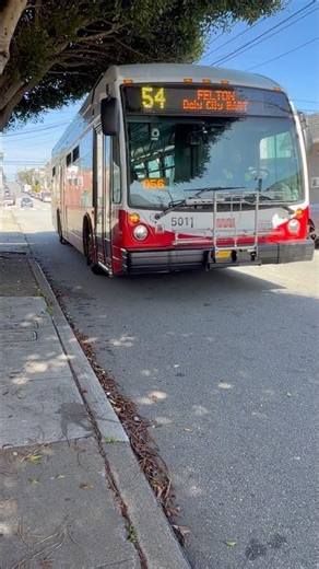 SF MUNI Nova Bus #5011 on 54 Felton at Plymouth & Broad