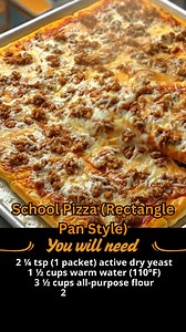 🍕 School Pizza (Rectangle Pan Style) #fblifestyle | Sophia’s Easy Recipes