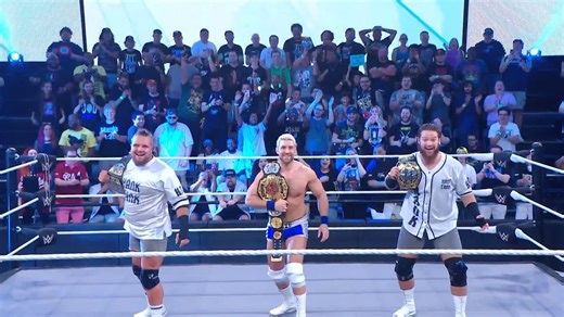 We believe! Hank and Tank got the entrance down perfectly with Joe Hendry 😂 #WWENXT | WWE NXT