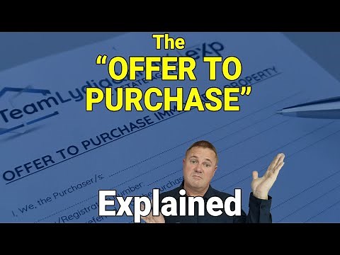 The "Offer To Purchase" (or OTP) explained...