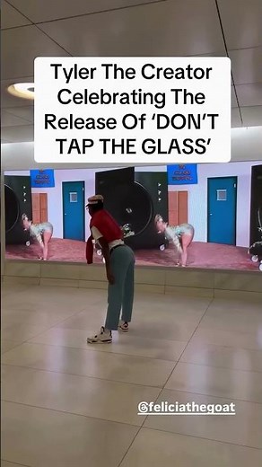 Tyler, The Creator celebrating the release of "Don't Tap The Glass" 😂