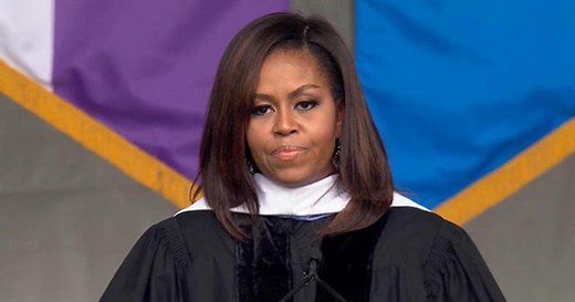 Michelle Obama makes dig at Trump in commencement speech