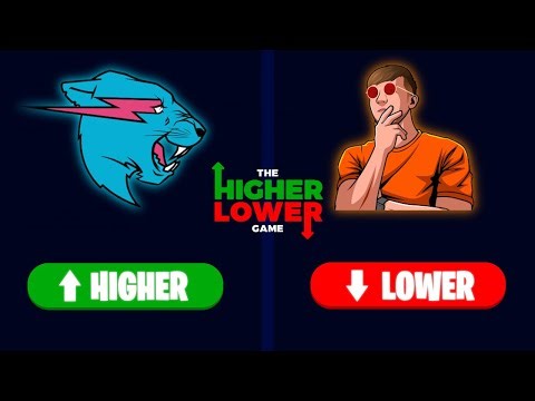 Higher or lower game but its YOUTUBERS...