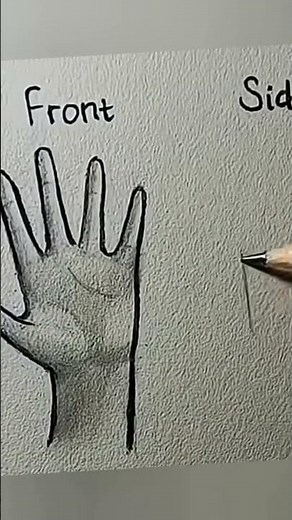 How to Draw Hands from Front and Side ViewEasy Hand Drawing Tutorial for Beginners #art