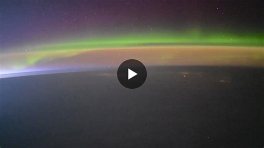Ultra Green Earth Aurora Borealis Orange Airglow | International Space Station | Friends of NASA