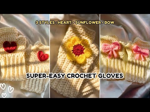 Easy Crochet fingerless Gloves/Mittens Tutorial | Beginner friendly Step-by-step