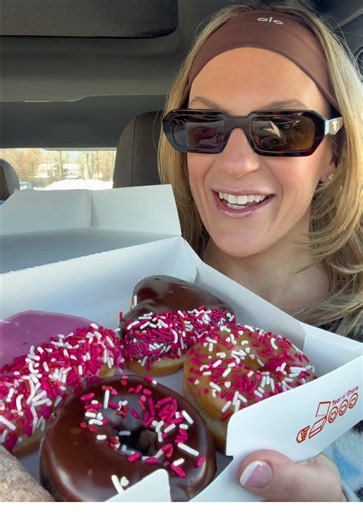 @Dunkin' Valentine’s Day donuts !!!🩷❤️🤍 I absolutely regret not getting a dozen donuts after trying these !!! They were seriously all sooooo good !!! My favorites were definitely the brownie batter and double chocolate !!! The brownie batter donut tastes exactly like brownie batter it’s uncanny !!! I really messed up by not getting milk to dunk these in because that would take them over the top !!! I just need to get them again and eat them in bed with my ice milk !! The double chocolate cake 