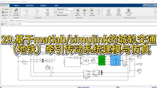 29.基于matlab/simulink的城轨交通（地铁）牵引传动系统建模与仿真【即基于磁场定向 id=0 永磁同步电机矢量控制】
