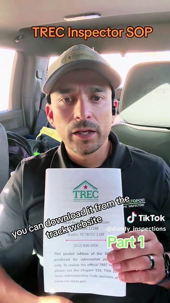 TREC Inspector Standards of Practice: Part 1 Overview