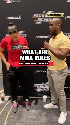 Full interview link in bio @sir_wilkins ask shayna baszler (@qosbaszler ) what are MMA rules #wwe #summerslam #wrestling #shaynabaszler #smackdown | Wilkins Petitfrere