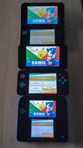 Sonic- Nintendo 3DS XL vs New 2DS XL vs 2DS Speed Comparison