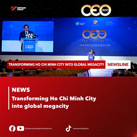 As part of the 2025 Autumn Economic Forum, on Tuesday afternoon in Ho Chi Minh City, Prime Minister Pham Minh Chinh attended the CEO 500 program under the theme Ho Chi Minh City Toward an International Megacity in the Digital Era. #VietnamToday #YourwindowonVietnam #news #economy #AutumnEconomicForum #CEO500 #HCMC | Vietnam Today