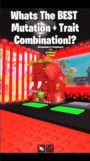 Whats The BEST Mutation + Trait Combination On STRAWBERRY ELEPHANT In SAB!? #sab #7x7 #plsgoviral #W