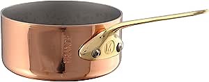Mauviel M'MINIS Copper Saute Pan With Brass Handles, 2.7-In