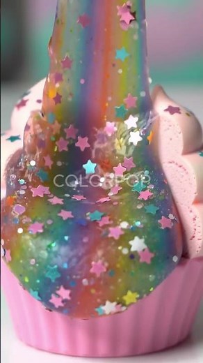 Rainbow Glitter Star Slime ✨🌈 The Most Satisfying ASMR Ever