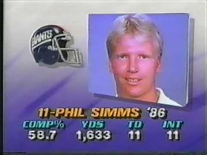 1986 Week 8 Redskins at Giants MNF