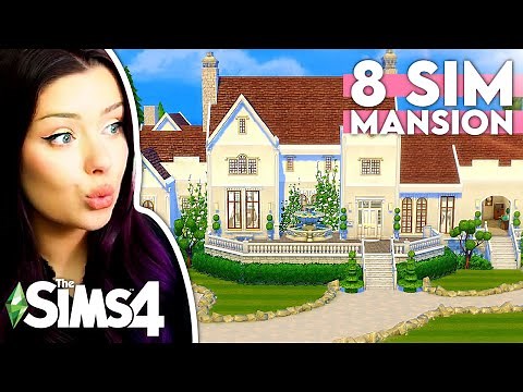 HUGE 8 Sim Mansion in The Sims 4 // Perfect 8 Sim Home Build Challenge