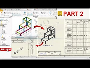 Autodesk Inventor Frame Generator | Creating a Part List (BOM) and Detailed Drawing - PART 2