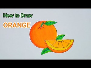 How to Draw Orange Easy Step by Step / Orange Drawing For Kids
