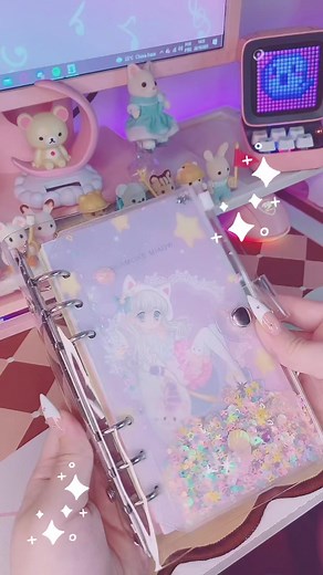 My first binder journal! 💓📖 #journal #journaling #bulletjornal #bulletjournaling #binderjournal #stationery #gamergirl #pinksetup #kawaii #aesthetic #6ringbinder #a6binder