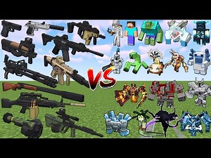 ALL Minecraft Vic's Point Blank Guns vs Every Strongest Boss Mob