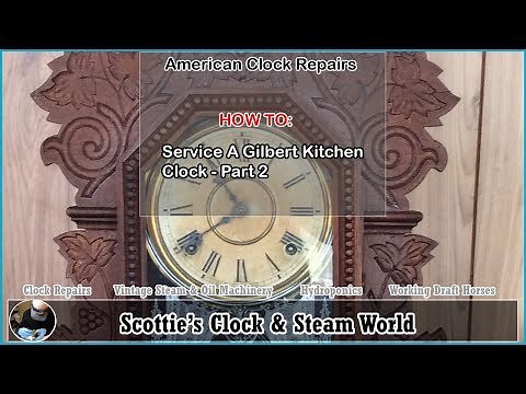 How to service a Gilbert kitchen clock - Part 2 #americanclockrepairs #GilbertKitchenClocks