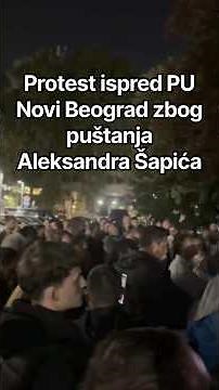 Protest ispred PU Novi Beograd zbog puštanja Aleksandra Šapića