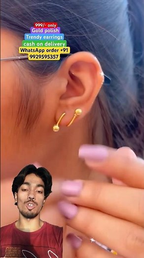 65% OFF 😱 New Gold Polish Trendy Earrings | Beautiful Designer Earrings for Girls #shortsfeed