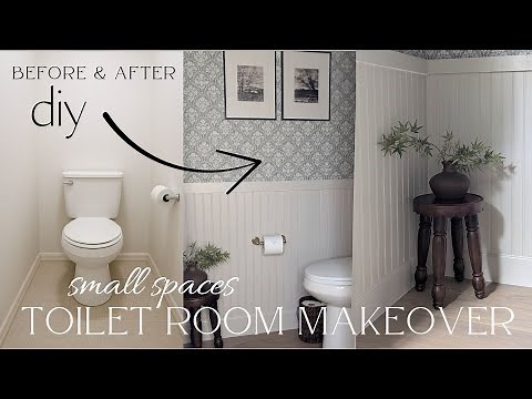 Toilet Room Extreme DIY Makeover / Small Spaces DIY / Before & After