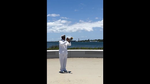 221K views · 10K reactions | The Memorial Day commemorative ceremony at the Pearl Harbor National Memorial included the ringing of USS Arizona's bell and the playing of Taps. : PHP #MemorialDay #MemorialDay2025 #PearlHarbor #NeverForget #USSArizona #USSArizonaMemorial #RememberHonorUnderstand | Pacific Historic Parks - USS Arizona Memorial | Facebook