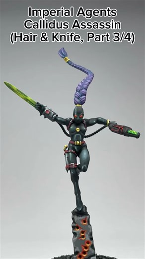 Imperial Agents Callidus Assassin (Hair, Part 3/4) #warhammer40k #miniature #painting #tutorials