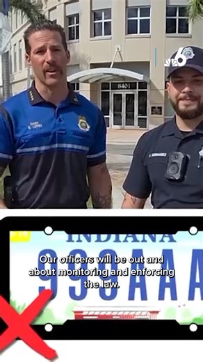 A new Florida law bans license plate frames on vehicles. Here’s what drivers need to know. #Florida #FloridaLaw #LicensePlate #TrafficAlert #FLDrivers | NBC 6