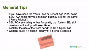 Introduction to Scoring the SEL PQA for Self Assessment