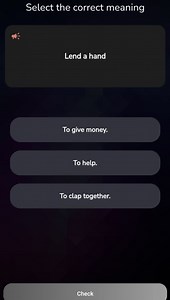 Select the correct meaning of the idiom "Lend a hand" from the ... | Filo
