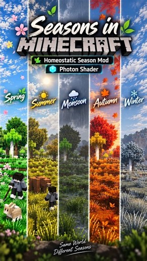 One World. Five Seasons. Minecraft x Photon Shader