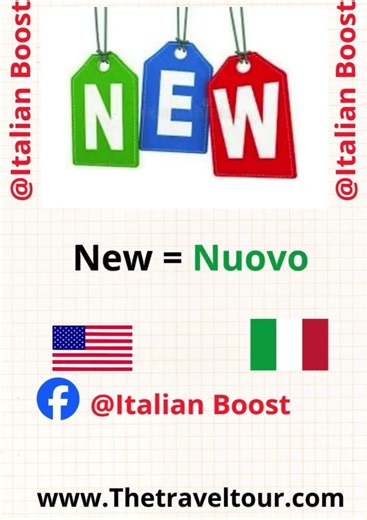 Learn Basic English Italian Words for Beginners Far Near New Old Clean Dirty