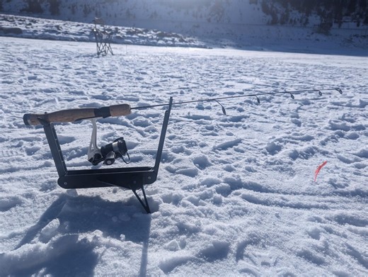 Premium Ice Fishing Rod Holder - Tripod Base - No Tangle Design - Foldable & Stable - Etsy