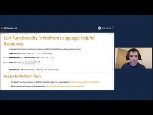 Programmatic Access to LLMs in Wolfram Language (LLM Functionality Webinar Series)