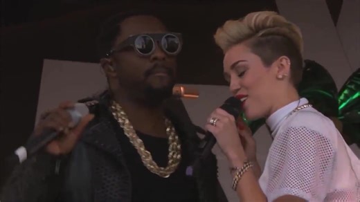 【波兰冠单】will.i.am feat. Miley Cyrus - Fall Down (Live on Jimmy Kimmel 2013)