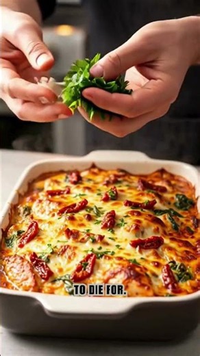 Creamy Tuscan Chicken Bake Recipe | Easy One-Pan Dinner #highprotein