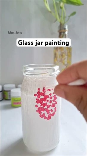 Glass jar painting diy #diy #craft #painting #glassjar
