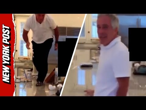 Creepy Epstein Video Shows Him Chasing Girls Around His Kitchen