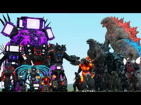 UPGRADED TV MAN TITAN SUPER VS RED GODZILLA KAIJU (Garry's Mod)