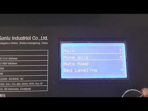 Part 1 SUNLU 3D printer setup Auto Bed leveling