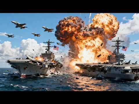 Shocking the World! US Nuclear Aircraft Carrier Carrying Dozens of Jets Destroyed by Russian Forces