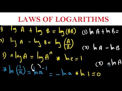 A'LEVEL MATHEMATICS LAWS OF LOGARITHMS | LOGARITHMIC AND EXPONENTIAL FUNCTIONS
