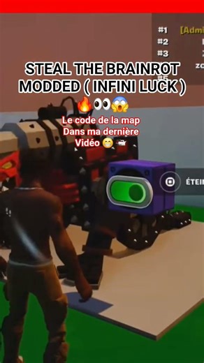 STEAL THE BRAINROT FORTNITE MODDED ( INFINI LUCK ) 👀 🔥 😱 #viralvideo #fortnite