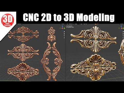 CNC Grayscale Image to 3D Modeling | CNC 2D to 3D | Blender Tutorial