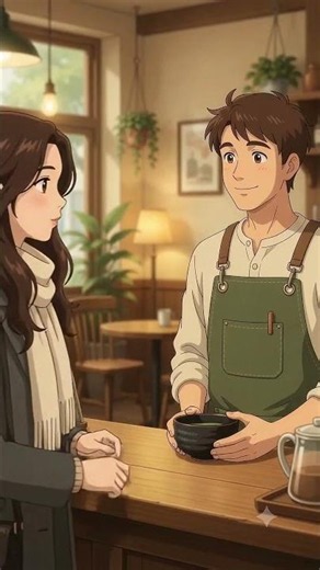 A Peaceful Autumn Day at a Cozy Café 🍵🍁 | Ghibli-Style ASMR #shorts